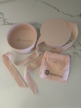 Gorjana Blush Pink Round Gift Box with Drawstring Pouch